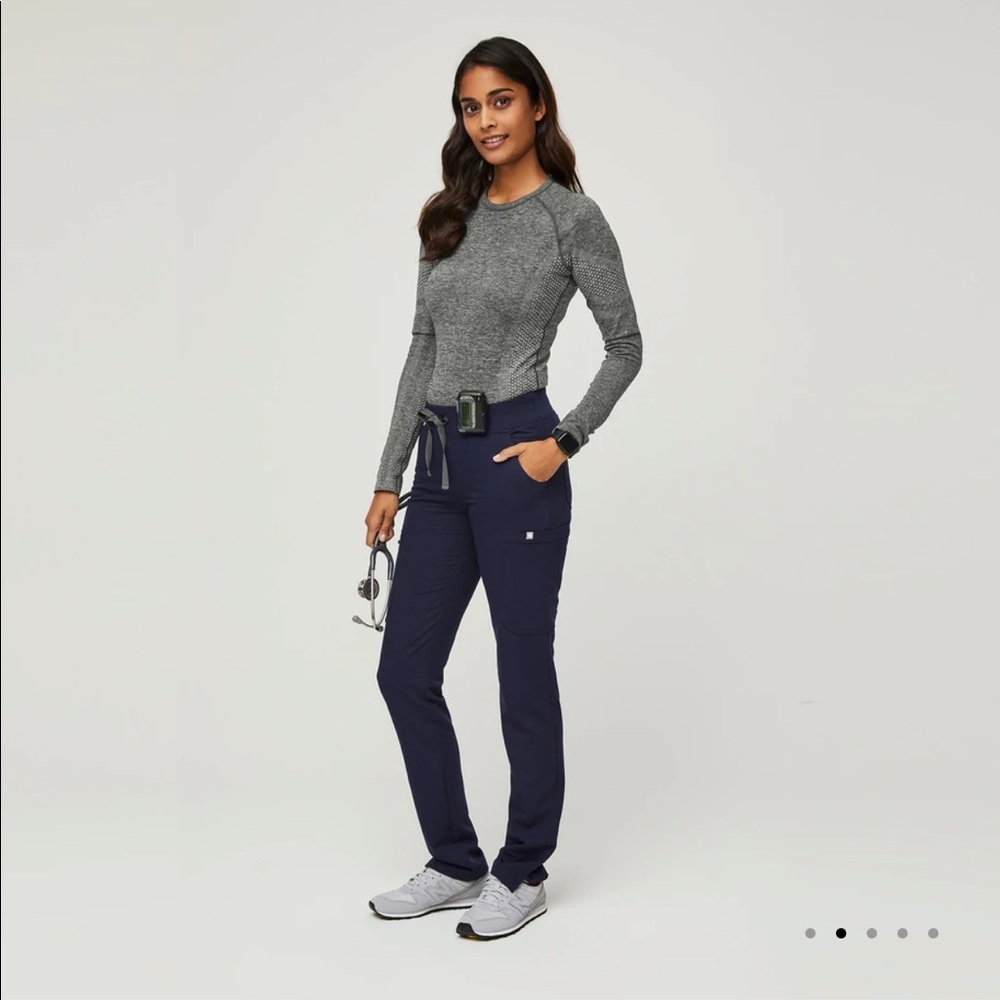 Figs high-waisted navy yola scrub pants
